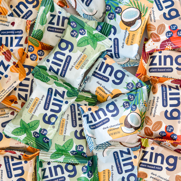 variety of zing bar minis in a pile